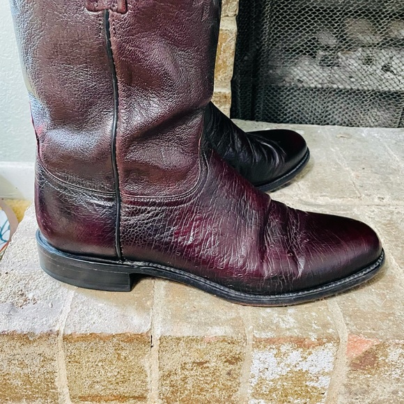 Luchesse 2000 Goat Skin & Smooth Ostrich Roper Vintage Boots - Picture 12 of 16